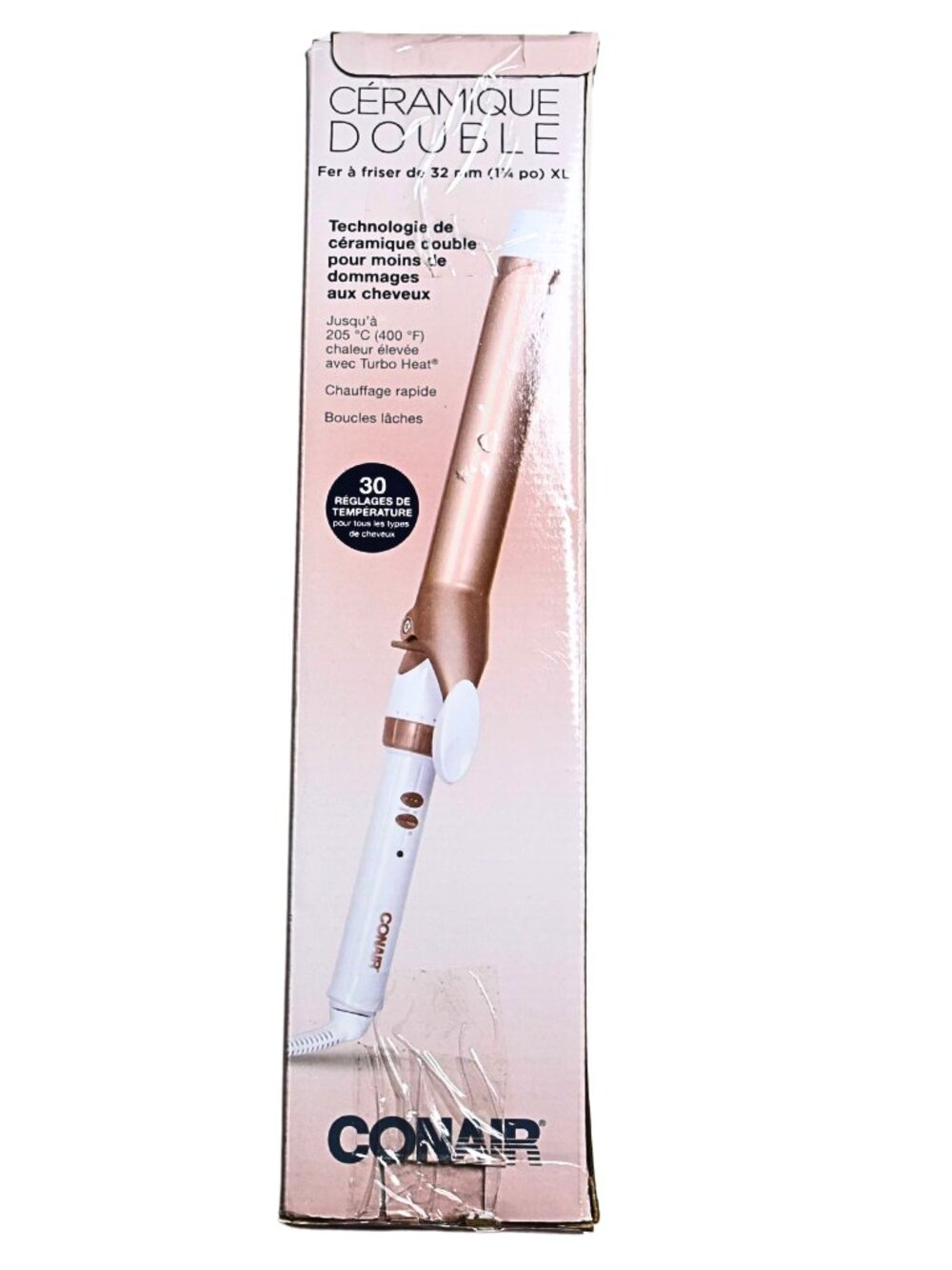 CONAIR | Double Ceramic Curling Iron 1 1/4 Inch ( 32 mm ) XL Barrel